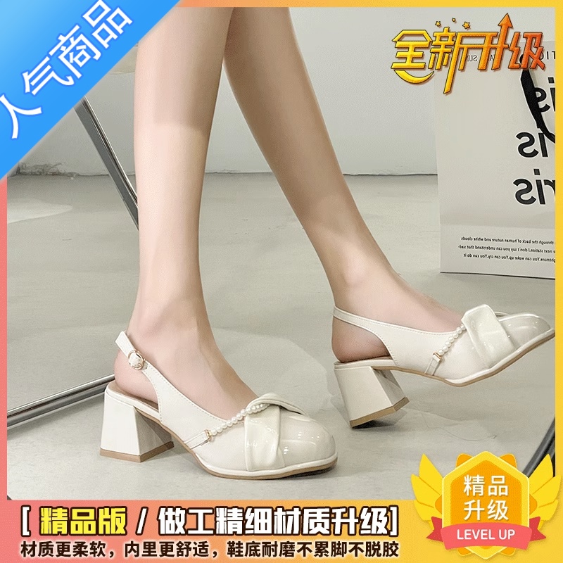 SUNTEK仙女风凉鞋女夏季2023配裙子高级感玛丽珍高跟鞋法式温柔N跟晚2高清大图