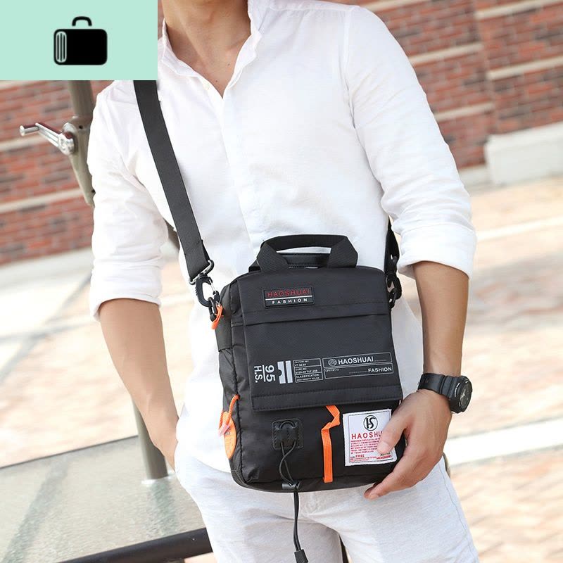 男士小背包牛津布单肩包时尚韩版潮轻便防水商务运动包斜挎包男包NEW LAKE图片