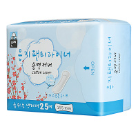 [新日期]恩芝(eunjee)亲肤 纯棉轻薄瞬吸套装63片(日用30片+夜用8+护垫25片)日夜组合韩国原装进口卫生巾