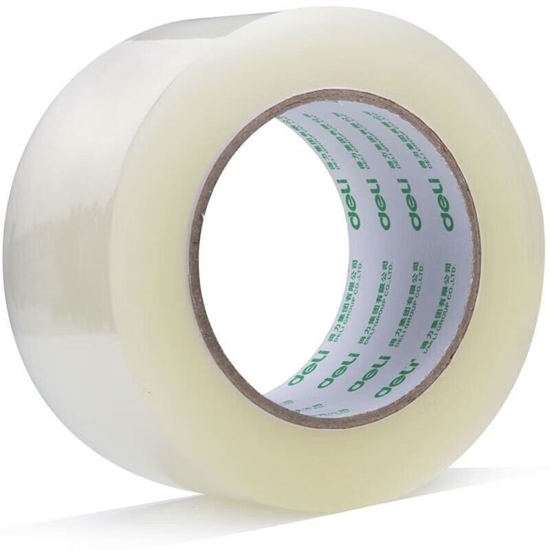 得力(deli)30334普透封箱胶带60mm*150y*45um(6卷/筒) 1筒快递打包6cm封口胶布高清大图