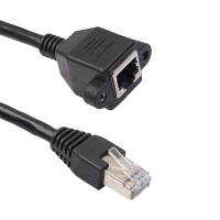 LBYZY CAWP105 CAT6六类网线延长线 网络延长器 纯铜RJ45公对母 直头 黑色1米