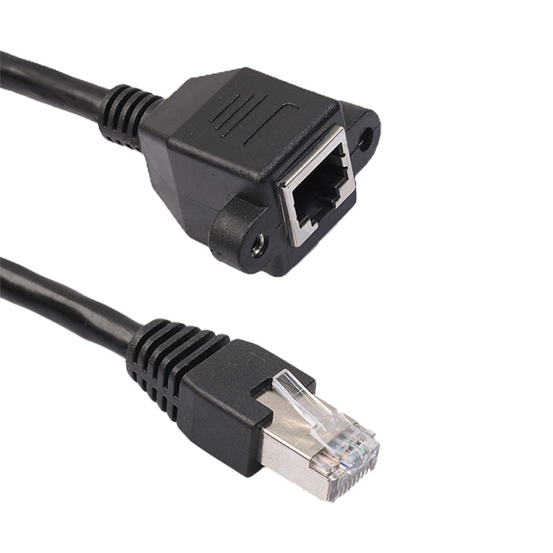 LBYZY CAWP105 CAT6六类网线延长线 网络延长器 纯铜RJ45公对母 直头 黑色1米