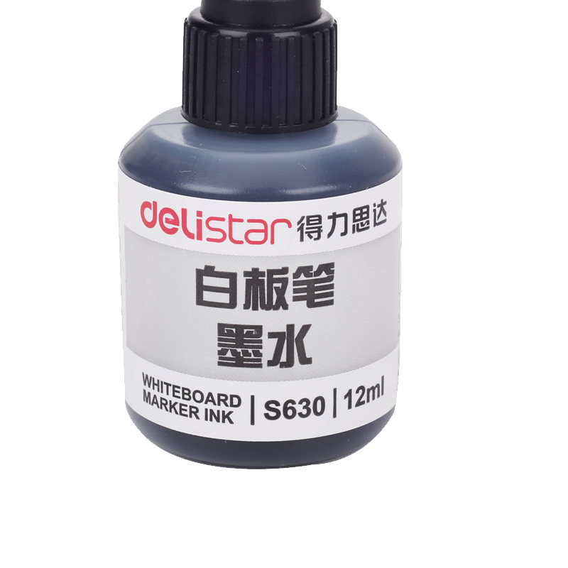 得力S630白板笔墨水补充液黑色 单瓶装