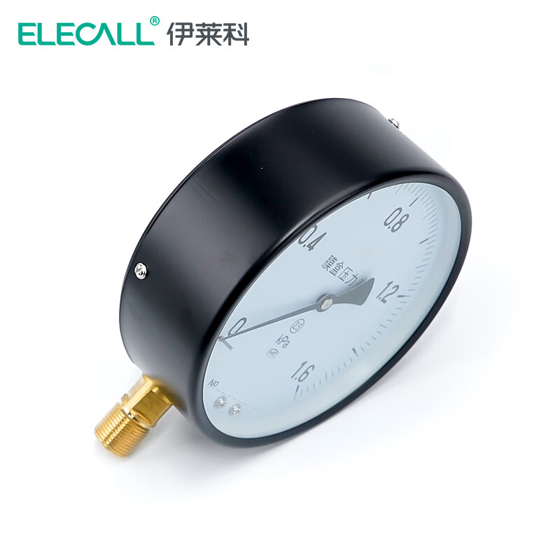 伊莱科径向压力表 Y-150 0-1.6MPA高清大图