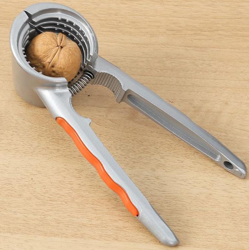 山核桃夹子剥壳器工具家用栗子多功能开核桃坚果的神器小榛子钳子--四夹口普通款+核桃针（适用大小坚果）