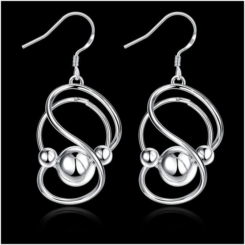 E071 Women silver plated earring 镀纯银耳环时尚创意耳环耳饰送女朋友七夕情人节礼物