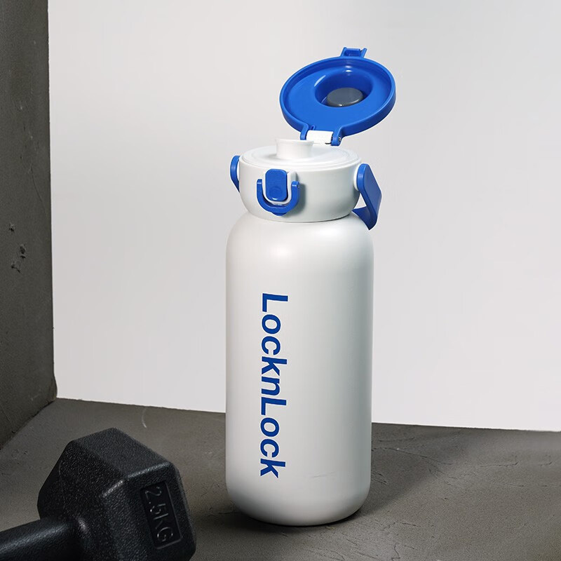 乐扣乐扣保温杯1.3L一杯双饮真空锁温不锈钢内胆白色LHC3333高清大图