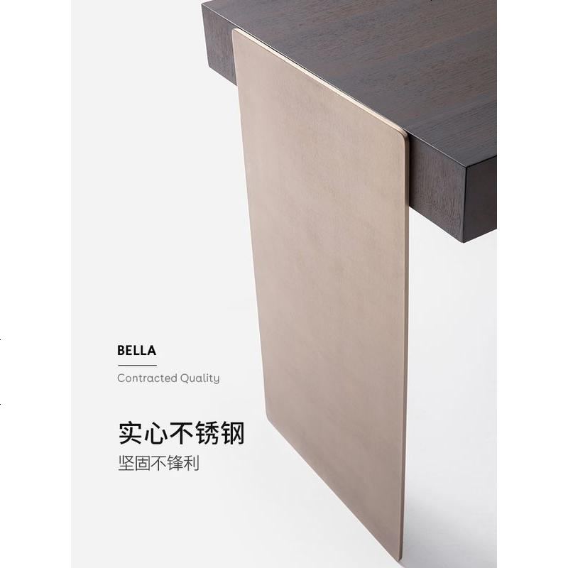 意式极简书桌家用写字台北欧轻奢办公桌简约现代书房网红电脑桌子高清大图