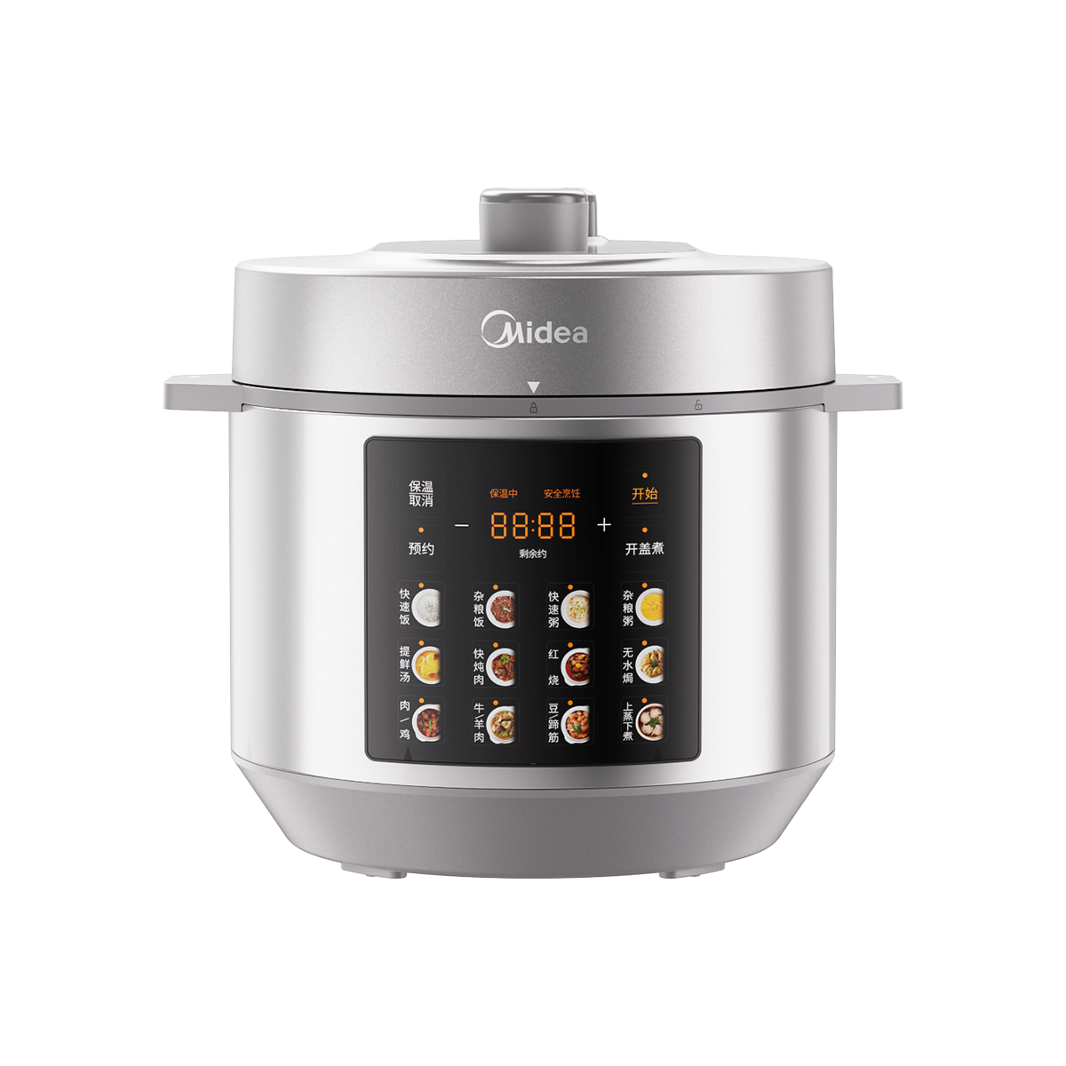 美的(Midea)0涂层健康煮6L大容量全自动家用电压力锅高压锅煮小米饭锅 MY-E6010G