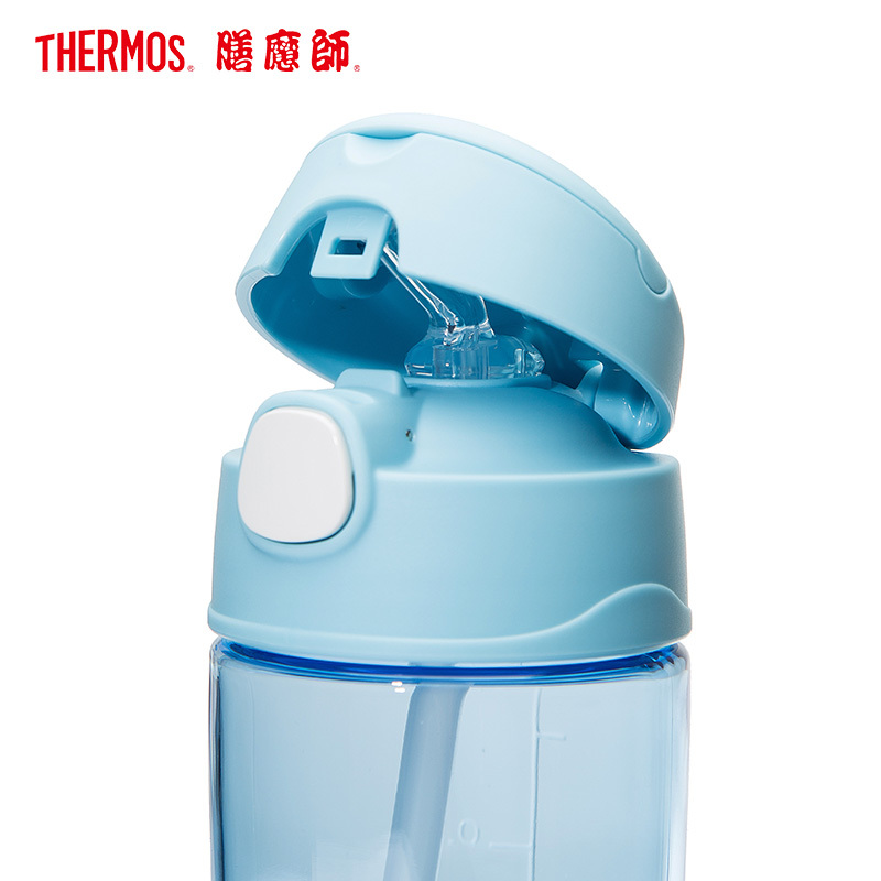 膳魔师(Thermos)F4011T儿童学生可爱儿童杯卡通膳魔師Tritan吸管杯塑料杯牛奶杯 杯子450ML外出/家用高清大图