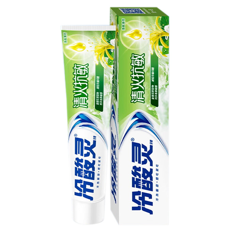 冷酸灵牙膏草本抗敏感富含金银花减轻牙龈问题180g(包装随机)