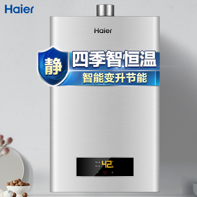 海尔(Haier)13升水气双调燃气热水器智能防冻三档变升恒温芯恒温JSQ 智能恒温三重防冻 10升(天然气)