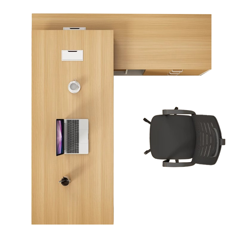 烁恒老板桌2.4m+椅套高清大图