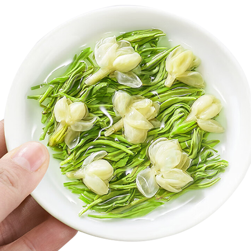 朴真茉莉花茶花季100g桶高清大图