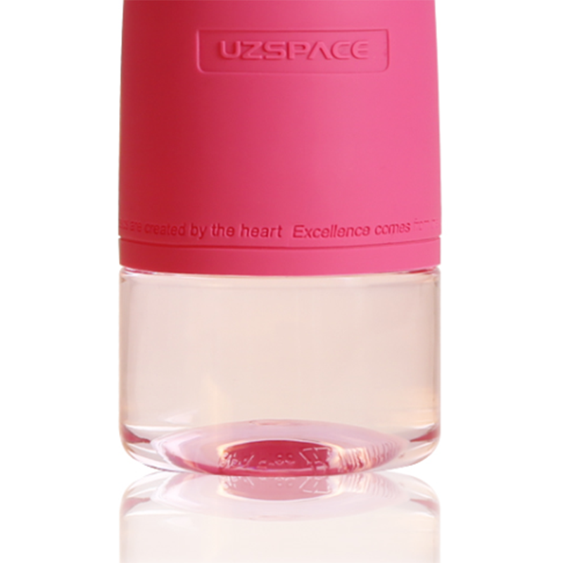 UZSPACE/优之200ml迷你负离子微水杯可爱便携旅行杯子带茶隔随手杯学生运动健身杯子创意潮流水壶-玫红色
