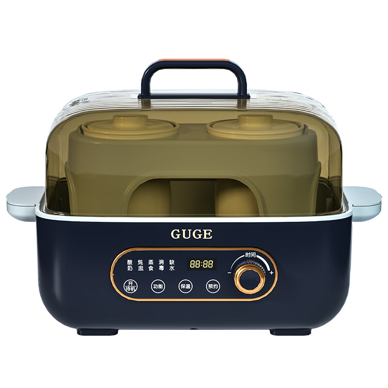 谷格(GUGE)多功能电蒸锅家用5L电炖锅可视多用途锅G959