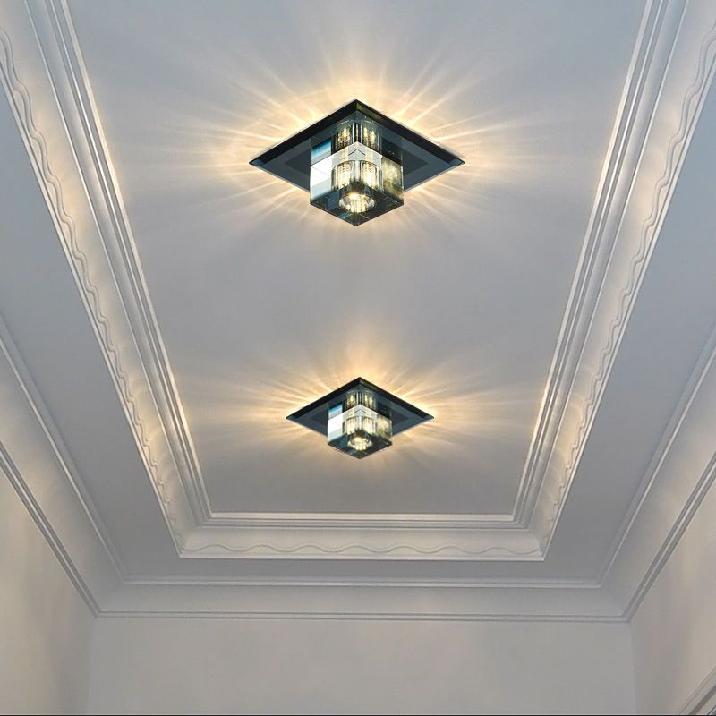 过道灯走廊灯led吸顶筒灯门厅灯阳台吊顶水晶灯家用现代简约射灯