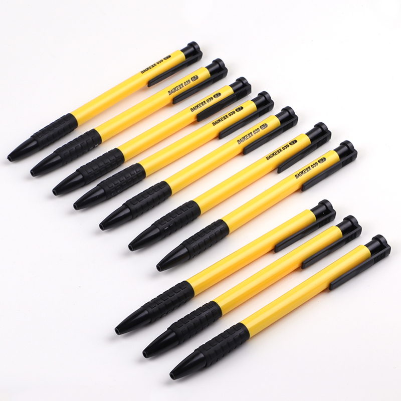宝克(BAOKE) 10PC039 0.7mm按动圆珠笔中油笔原子笔 软胶握手 蓝色 10支高清大图