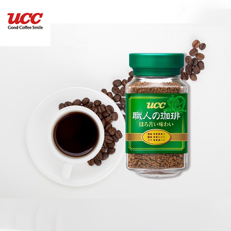 [偏苦口感]悠诗诗(UCC)绿标精品速溶职人咖啡 90g/瓶 进口咖啡粉 速溶咖啡 黑咖啡 冲调饮品 日本进口高清大图