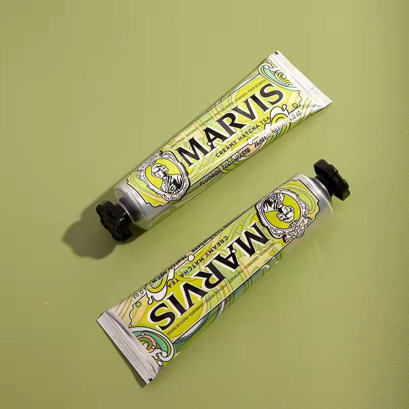 [临期 至25年2月]marvis玛尔仕牙膏意大利牙膏全新特调茶系列亮白牙膏薄荷牙膏75ml/支 奶盖抹茶