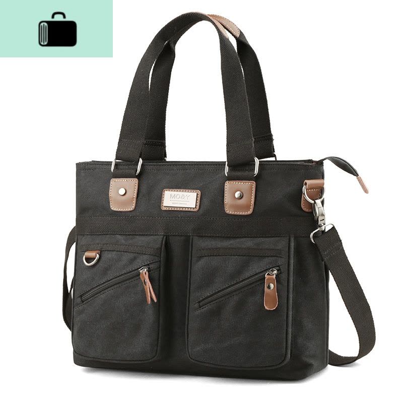 复古休闲男包单肩斜挎包帆布包 商务男士手提包公文包电脑包NEW LAKE图片