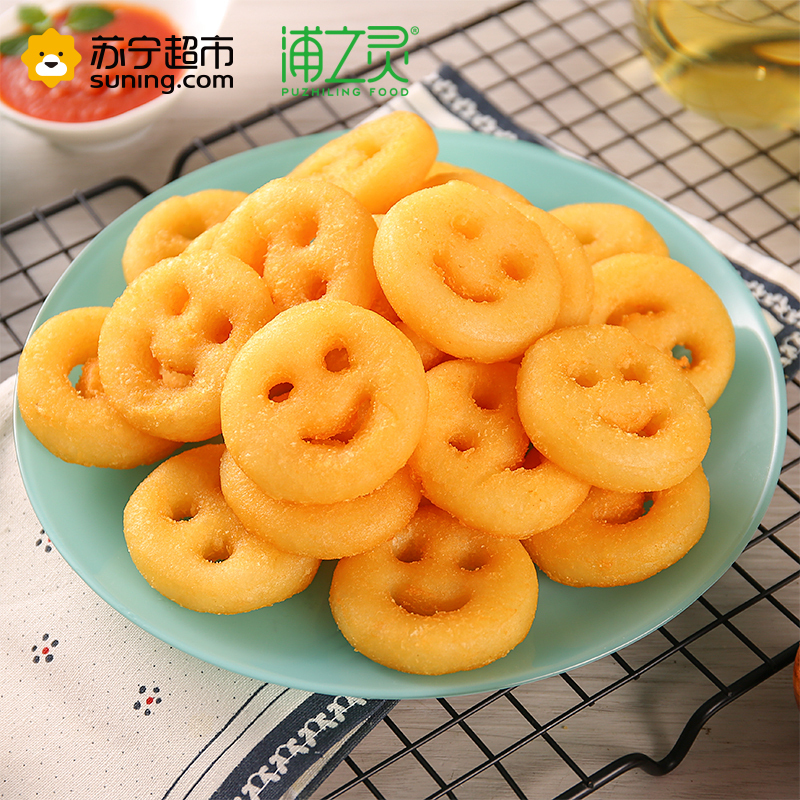浦之灵 冷冻蔬菜 原味笑脸薯饼 400g 袋装 儿童可爱薯饼