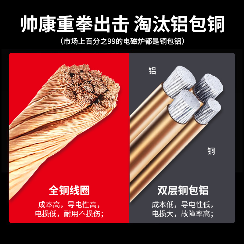 帅康 (sacon) 家用电磁灶电磁炉 3500W大功率双灶智能恒温匀火嵌入式双头灶触控式凹面双灶 过热保护定时功能高清大图