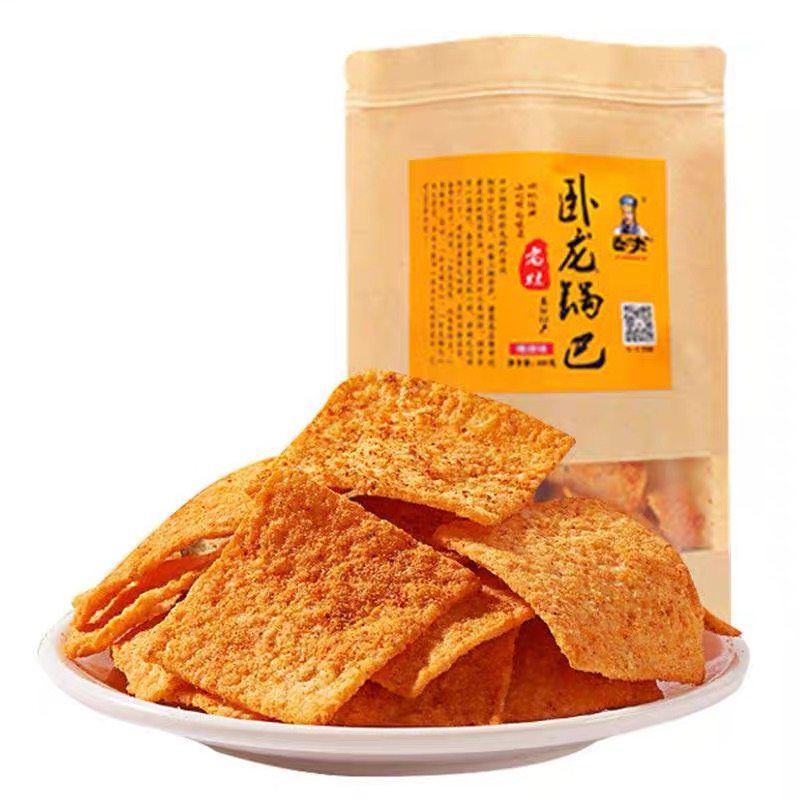 卧龙老灶锅巴爆辣味400g