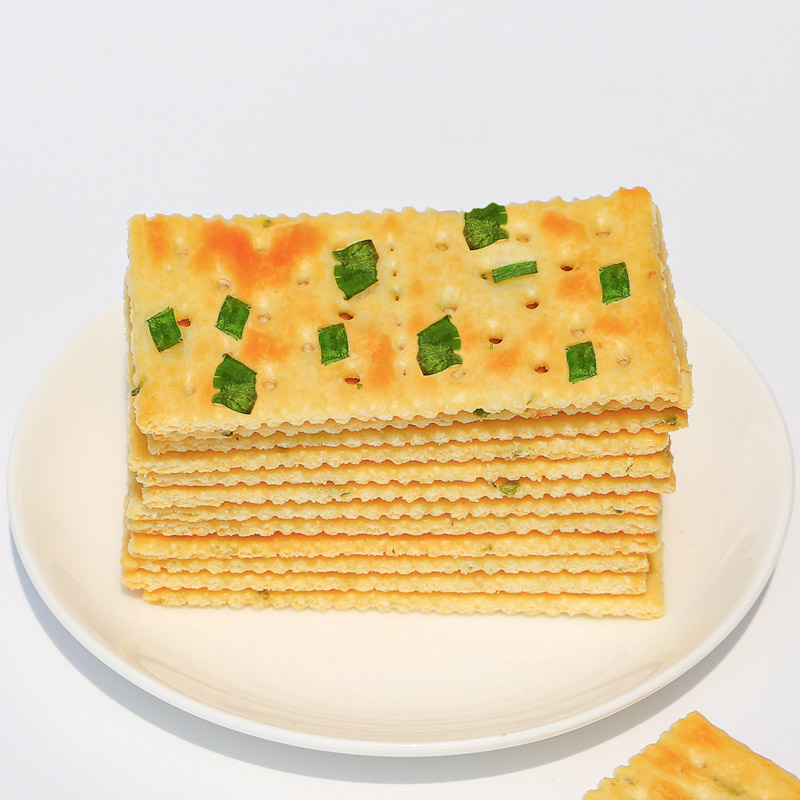 唛兆香葱苏打饼干整箱 葱香咸味梳打饼小零食小吃彩盒装高清大图