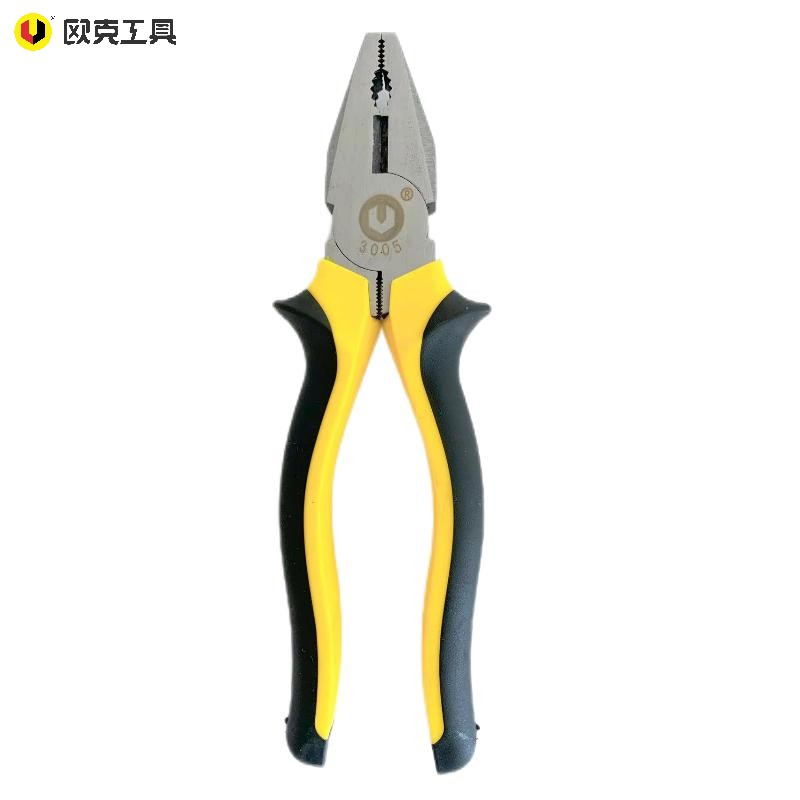 欧克 Ouke8英寸胶柄普抛钢丝钳老虎钳平口钳 8英寸200mm OK-3005高清大图