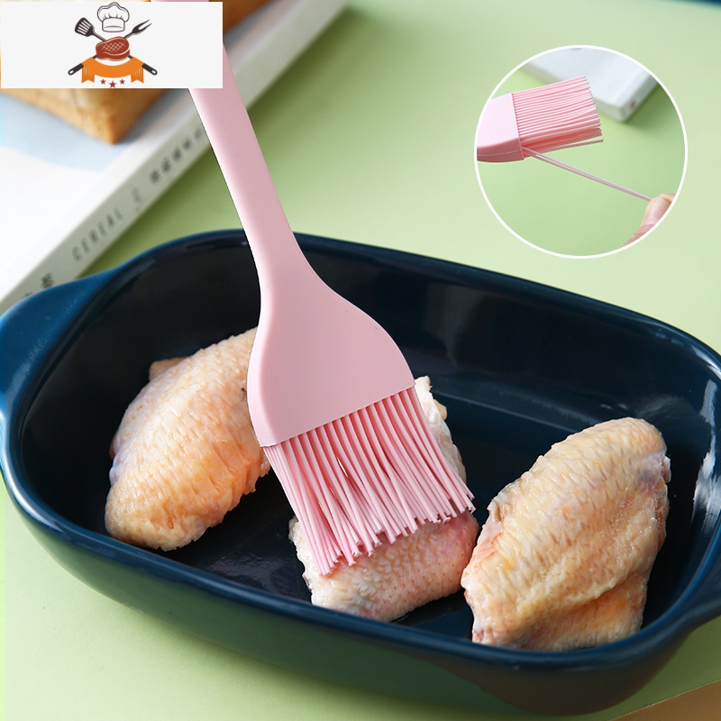 油刷子厨房烙饼食用烘焙小毛刷煎饼可高温家用硅胶烧烤油刷 敬平 小号粉色[刮刀]高清大图