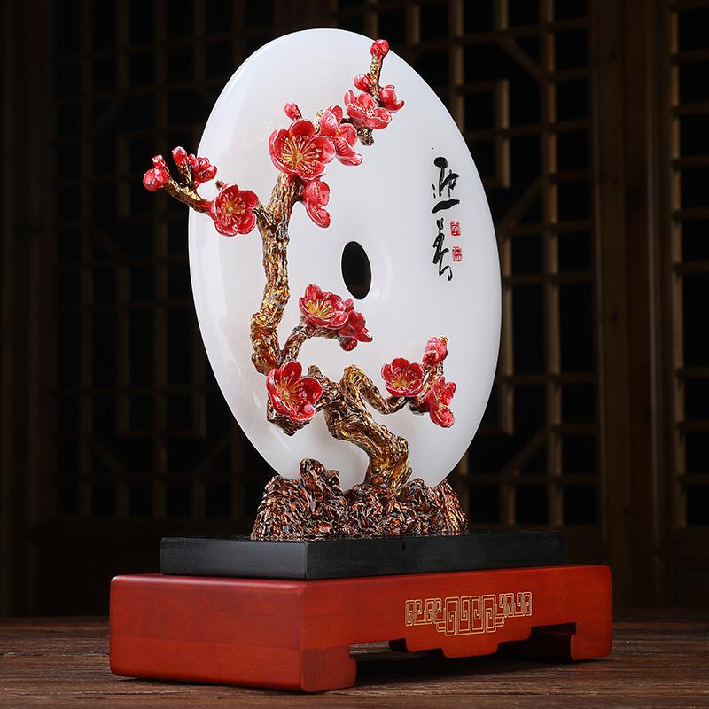 美帮汇珐琅彩《迎春》琉璃安扣摆件现代简约客厅装饰品中式玄关摆设高清大图