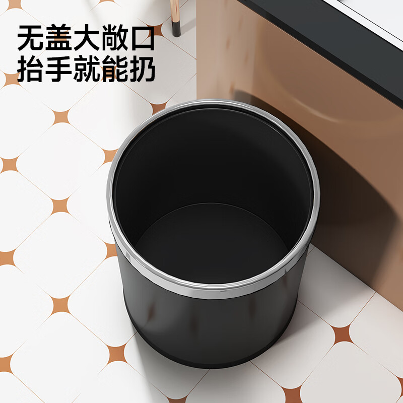 五月花WYH-GB215 双层烤漆金属垃圾桶高清大图