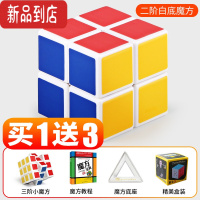 真智力益智魔方三阶3二四4五阶套装全套顺滑磁力儿童比赛专用初学者玩具 [买1送3]二阶白色魔方 三阶
