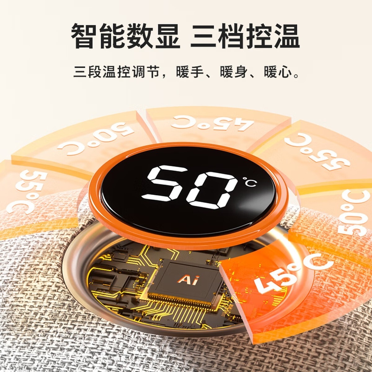 飞利浦 (PHILIPS)暖手宝石墨烯充电手握式暖宝宝生日送礼AHR2124MHD 米9000mAh高清大图