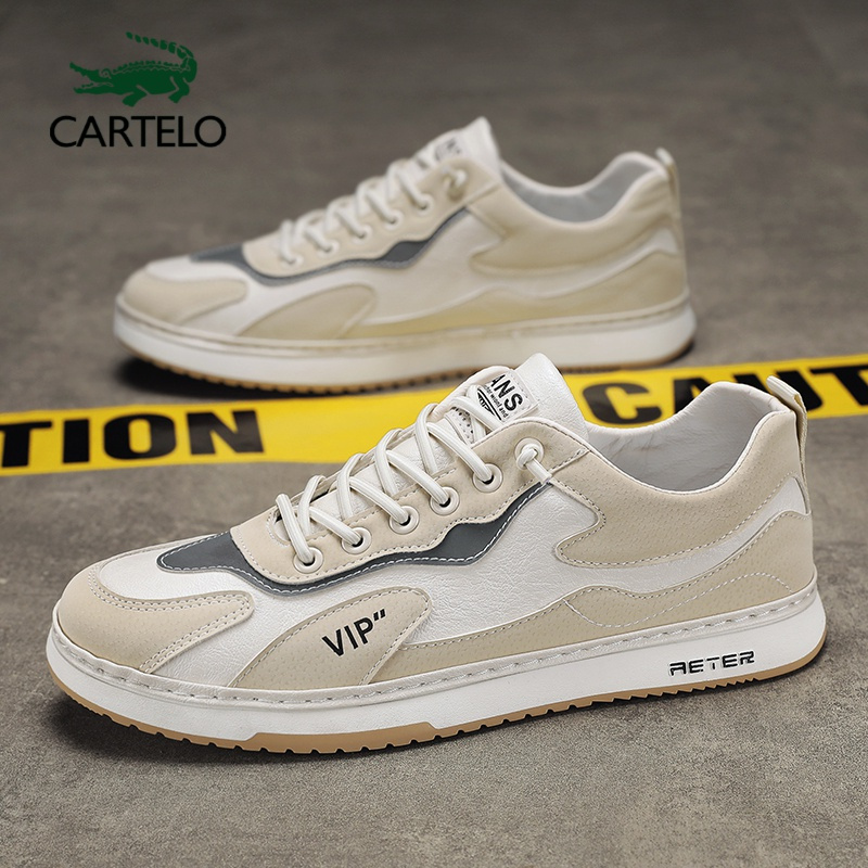 线下专柜同款卡帝乐鳄鱼cartelo新款透气男士休闲鞋板鞋百搭潮鞋