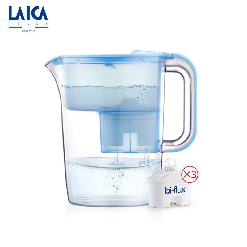 LAICA莱卡3.5升大容量家用滤水壶精滤水饮器厨房净水器一壶3芯