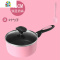 宝宝辅食奶锅热奶不粘锅煮面婴儿锅煮奶泡面小锅迷你电磁炉 FENGHOU 粉色直边双锅套餐二送辅食书