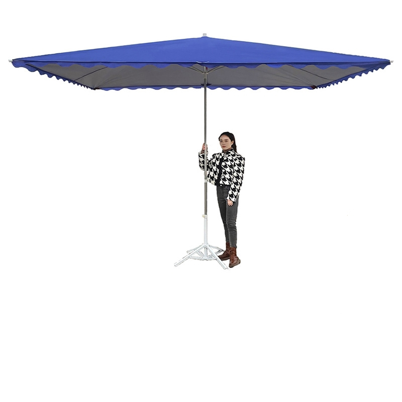 古达太阳伞大型户外摆摊遮阳伞大雨伞四方长方形防晒雨棚庭院商用折叠