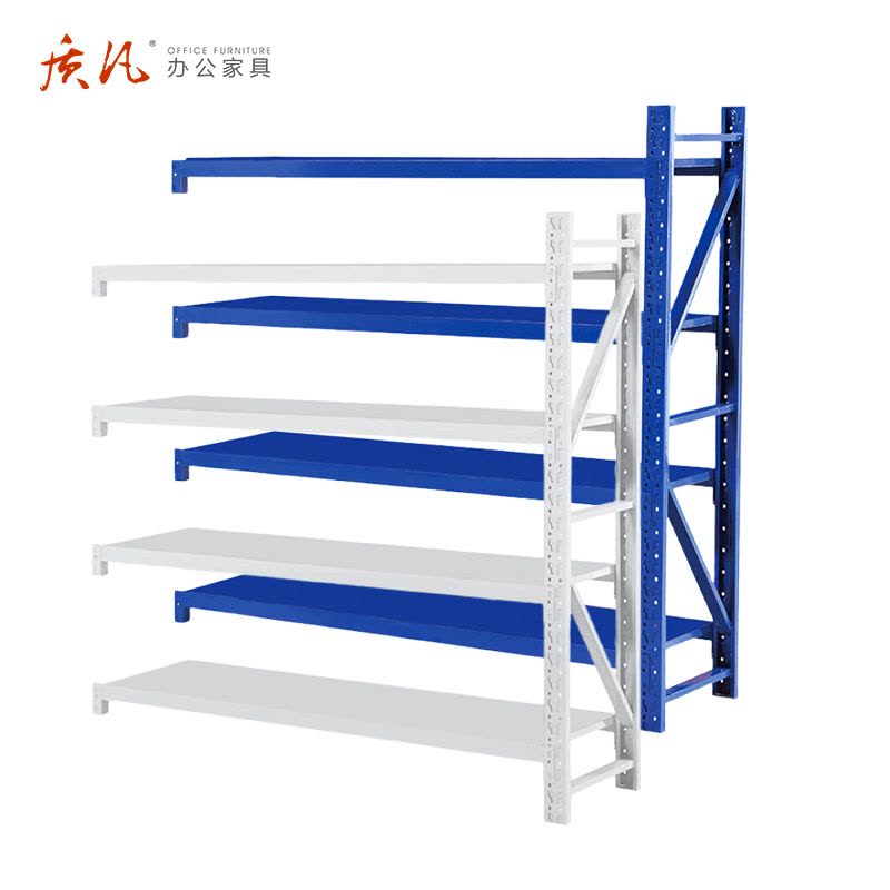 质凡货架仓库货架置物架展示架蓝色重型长200宽60副架承重350kg图片