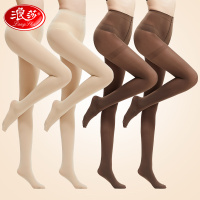 浪莎丝袜女春秋款天鹅绒连裤袜秋季打底袜中厚肉色光腿神器女秋冬 微透（建议18℃~25℃穿） 【单加裆】肤2咖2（4双）