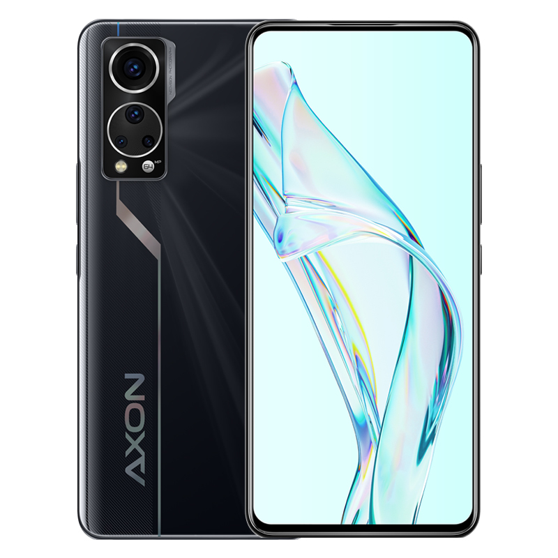 中兴Axon 30全新一代屏下摄像手机 AMOLED 120HZ屏 骁龙870 55W快充 8GB+128GB 黑曜