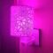 5W 粉色光 灯泡+灯罩+方型插座 夜用夫妻小夜灯激情灯遥控调光床头情侣浪漫氛围灯16色变光遥控灯