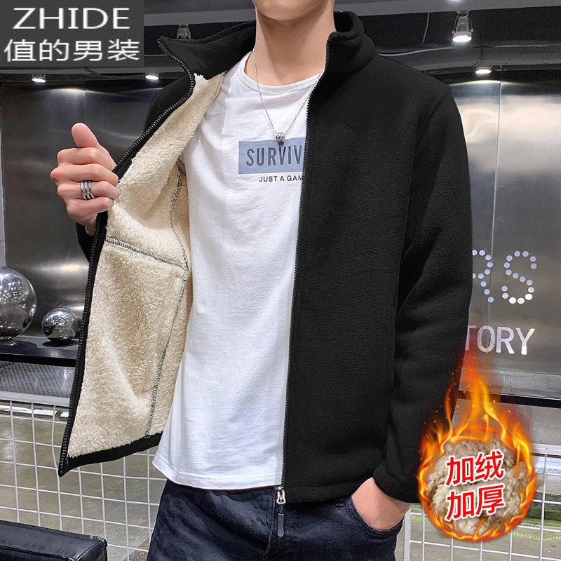 SUNTEK卫衣男开衫秋冬季潮流运动休闲上衣加肥大码胖子加绒加厚夹克外套夹克高清大图