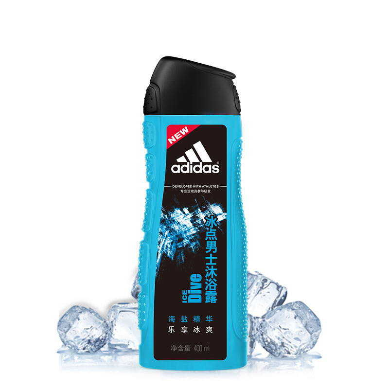 阿迪达斯 adidas 洗沐套装(运动后舒缓400ml+冰点400ml+深层洁面膏100g+控油劲爽洗发水220ml)