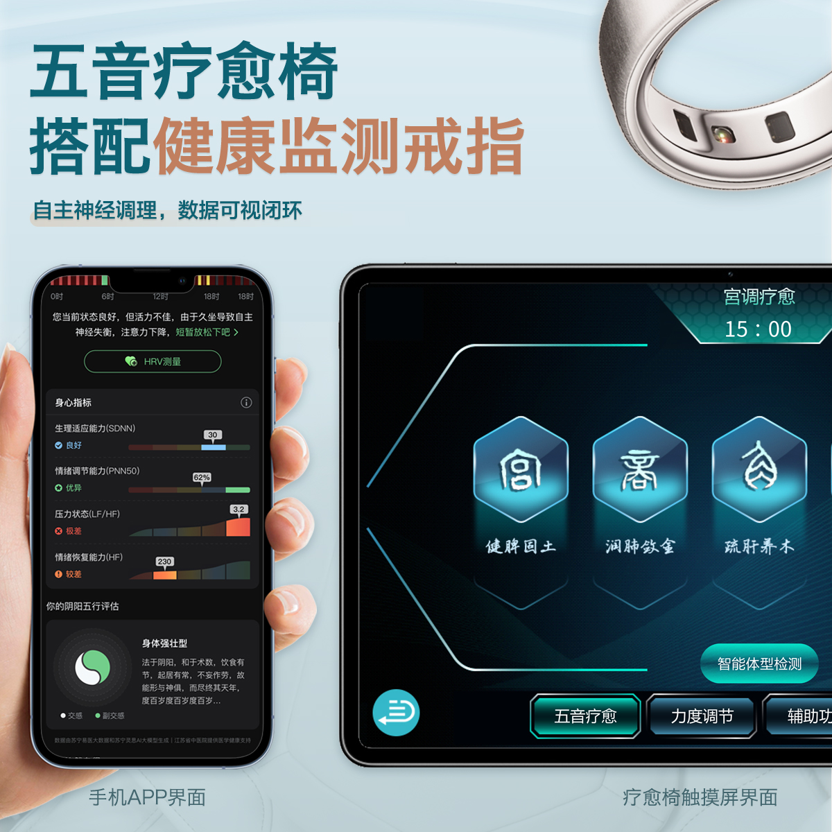 美斯凯(MAXCARE) 五音疗愈椅 护理椅 功能椅 黄帝内经 五脏/情志疗愈 健康检测(零售)高清大图