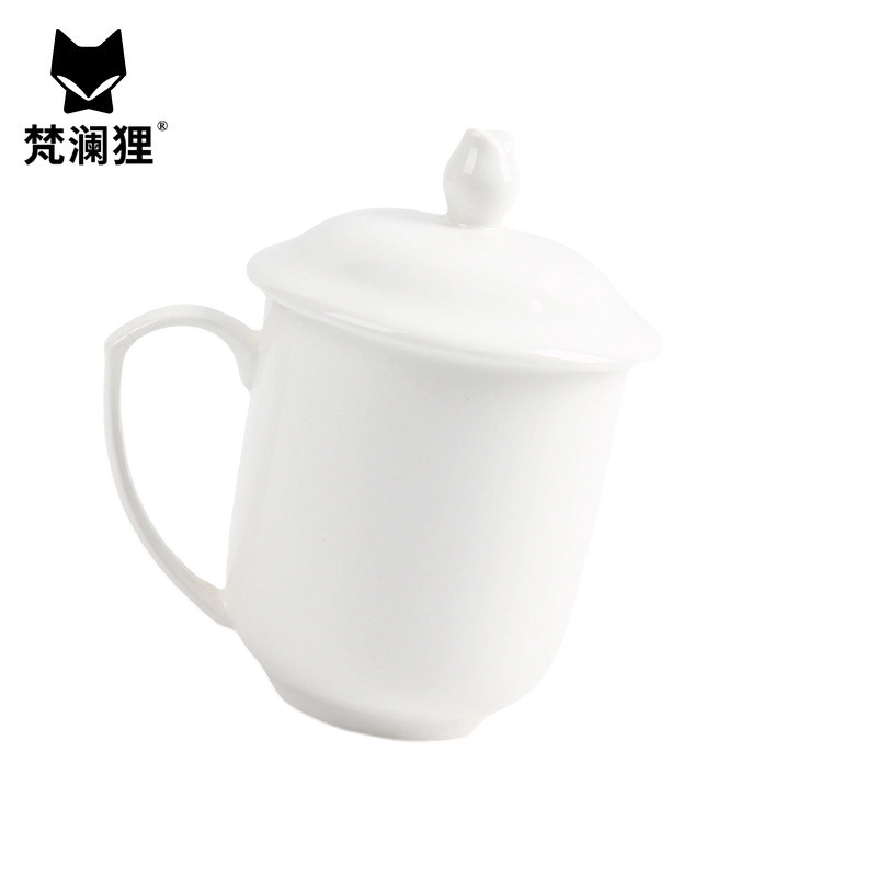 梵澜狸莲花白瓷杯LS17 个高清大图