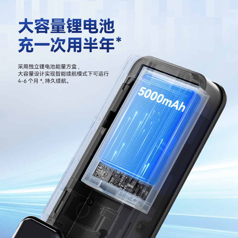 飞利浦(Philips)智能锁702FVP小蓝盾智能锁 人脸识别指纹密码智能门锁 可视猫眼电子锁 曜石黑