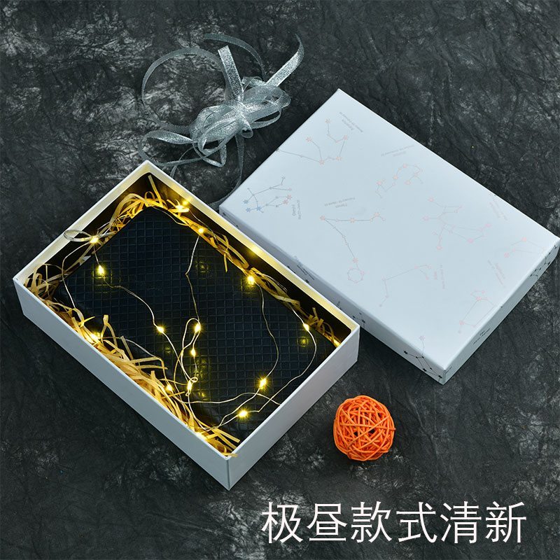 圣诞节礼物盒韩版礼品盒简约小清新平安夜生日礼物口红包装盒小号