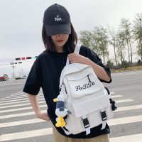 派尼美特书包女学生韩版日系ins背包初中生高中校园原宿帆布大容量双肩包